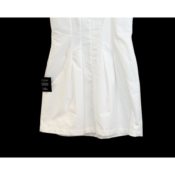 Lulu's Women's Pure Hearted Pearl Square Neck Dress White Size L NWT - Picture 6 of 8